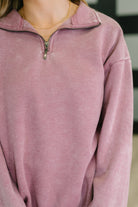 You Should Know Half Zip Pullover in Light Rose - Charming Charlie