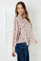 You and I Connect Floral Button Up Blouse - Charming Charlie