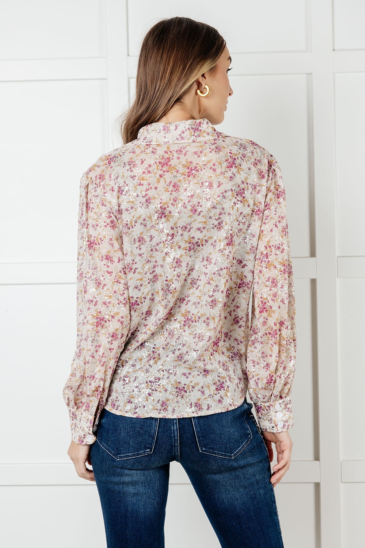 You and I Connect Floral Button Up Blouse - Charming Charlie