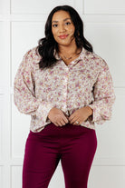 You and I Connect Floral Button Up Blouse - Charming Charlie