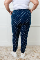 Your New Favorite Joggers in White Polka Dot - Charming Charlie