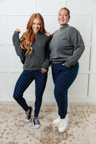 Your New Favorite Joggers in White Polka Dot - Charming Charlie
