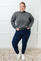 Your New Favorite Joggers in White Polka Dot - Charming Charlie