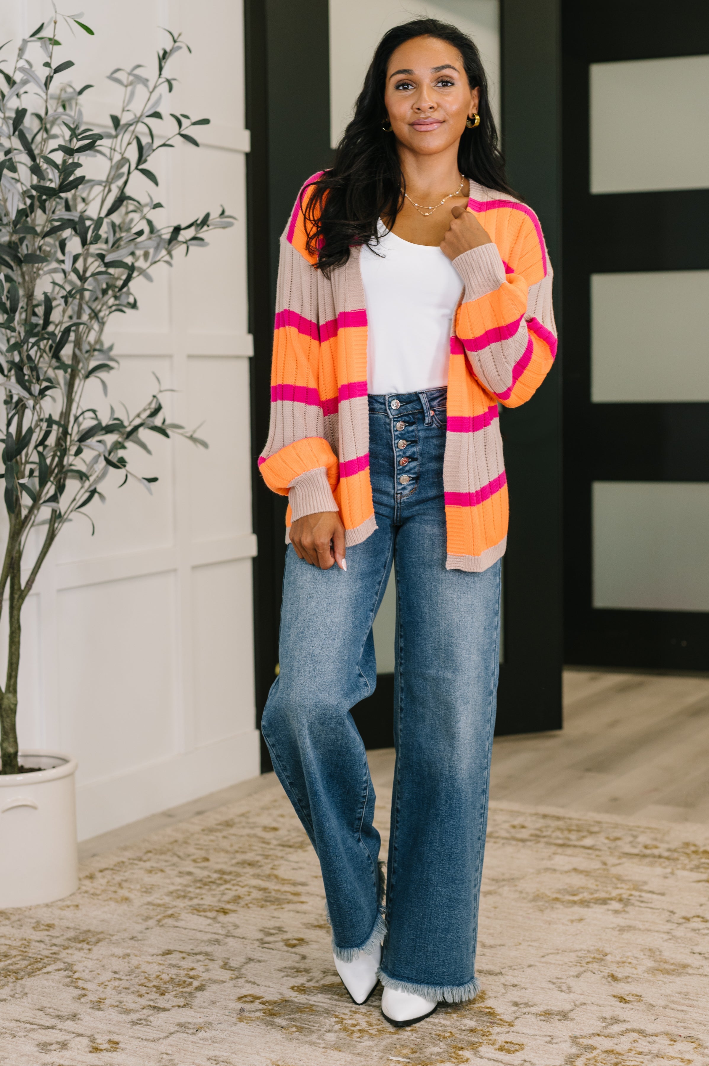 Your Opinion Matters Striped Cardigan - Charming Charlie