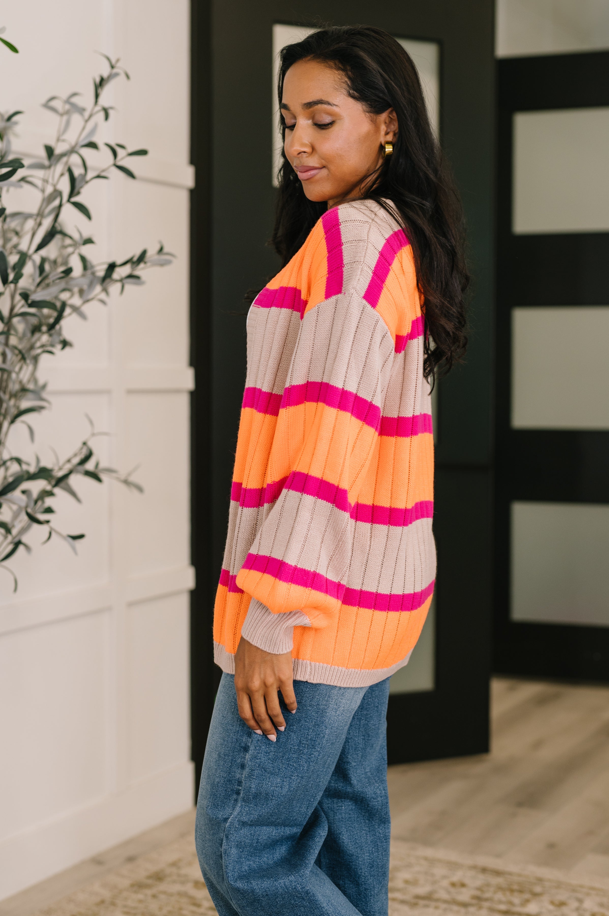 Your Opinion Matters Striped Cardigan - Charming Charlie