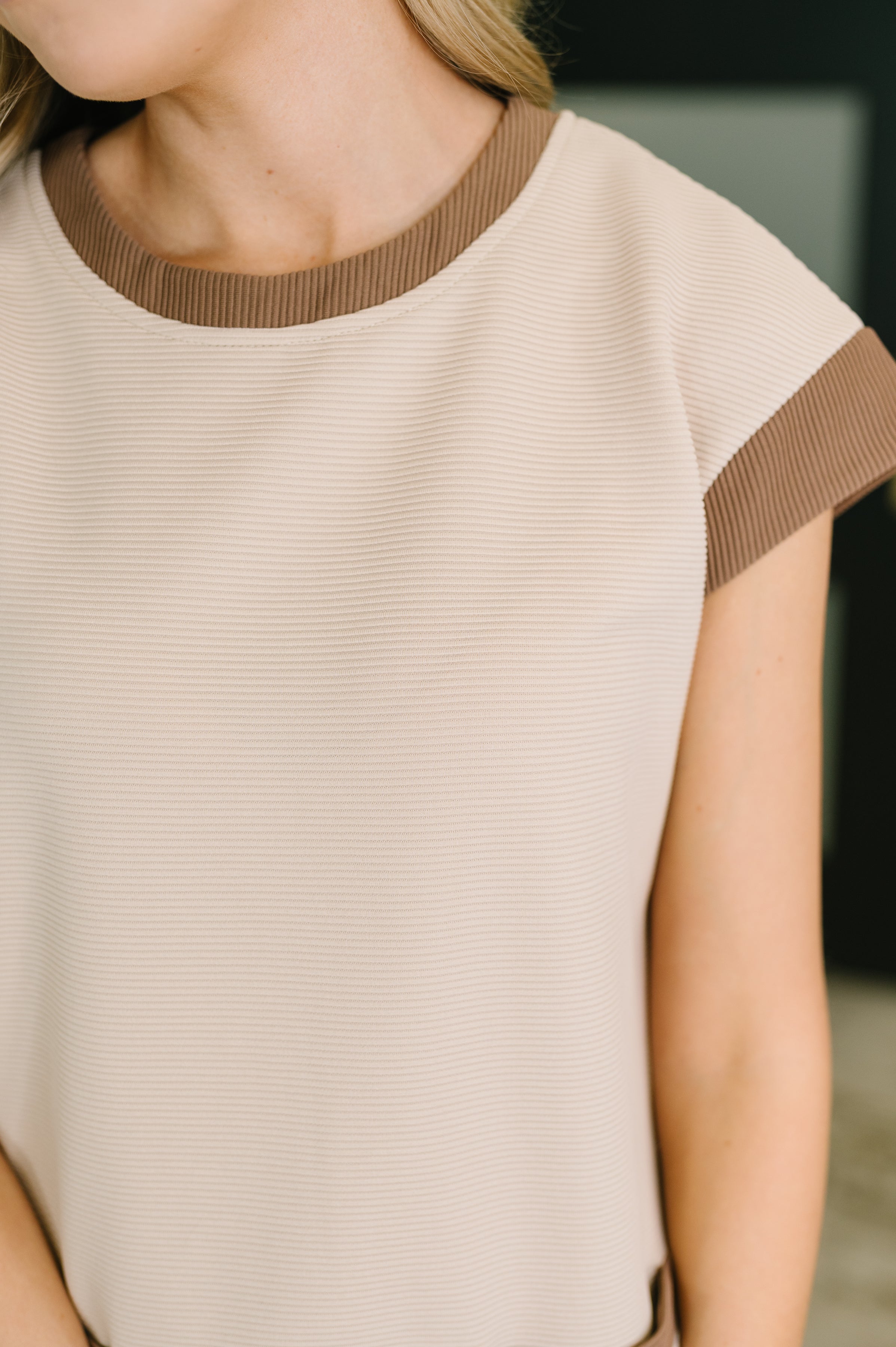 Your Place Or Mine Contrast Detail Midi Dress - Charming Charlie