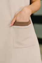 Your Place Or Mine Contrast Detail Midi Dress - Charming Charlie