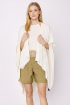 Solid Ruana With Shoulder Strap - Charming Charlie