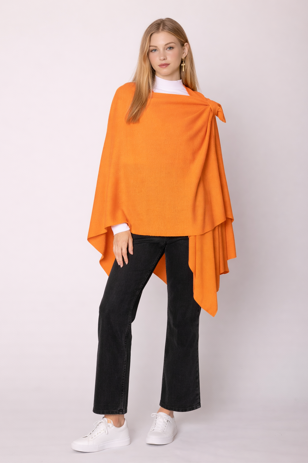 Solid Ruana With Shoulder Strap - Charming Charlie