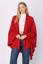 Solid Ruana With Shoulder Strap - Charming Charlie