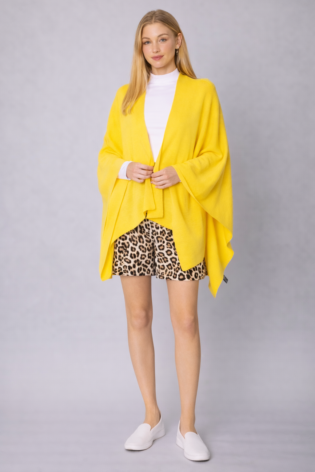 Solid Ruana With Shoulder Strap - Charming Charlie