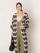 Wave Pattern Crochet Cardigan - Charming Charlie