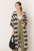Wave Pattern Crochet Cardigan - Charming Charlie