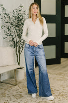 Zenim Printed Wide Leg Bottoms - Charming Charlie