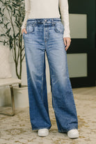 Zenim Printed Wide Leg Bottoms - Charming Charlie
