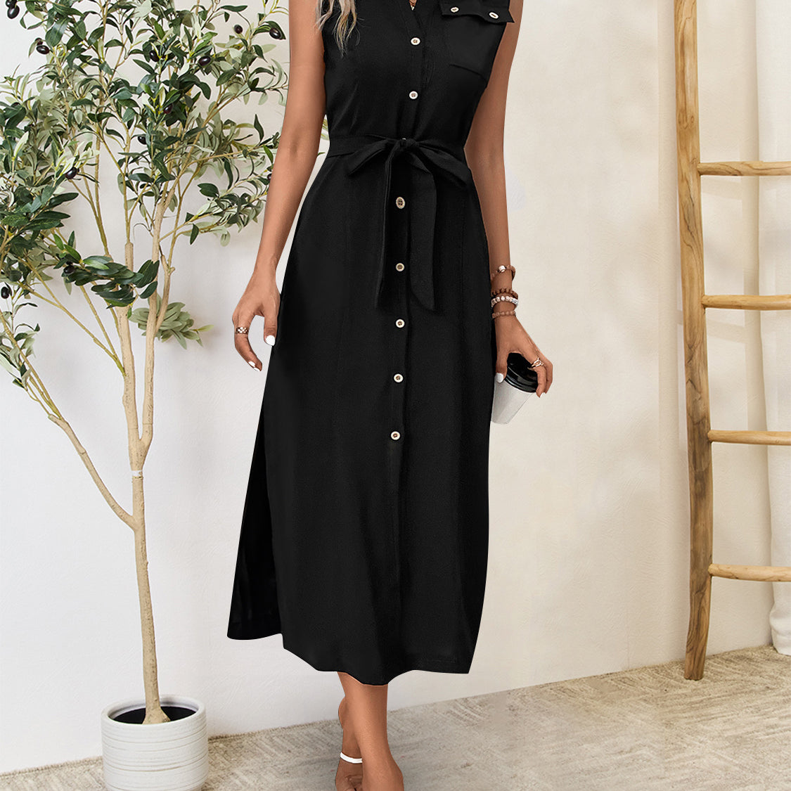 Button Up Sleeveless Midi Dress Charming Charlie Button Up Sleeveless Midi Dress Charming Charlie