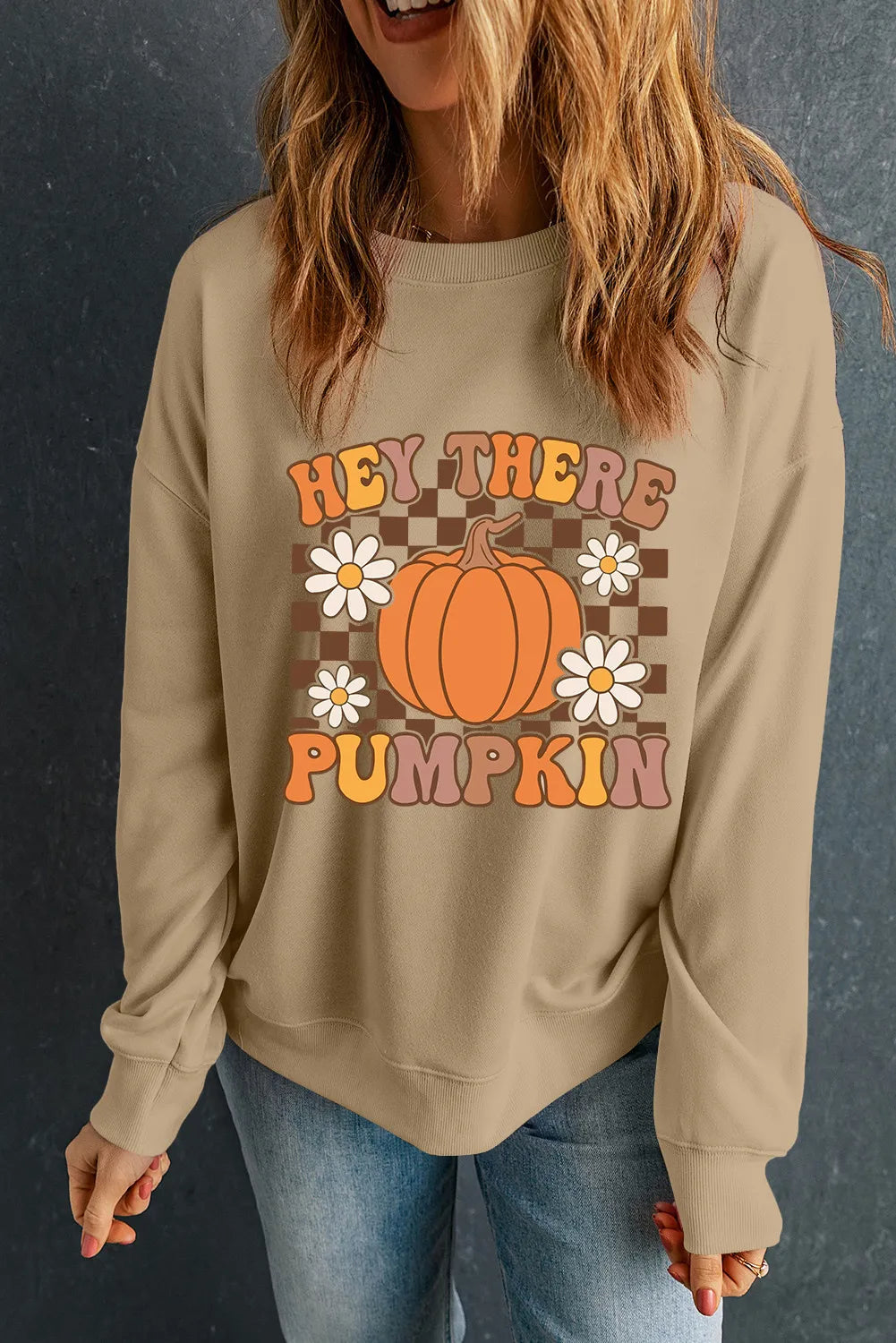 Pumpkin Graphic Long Sleeve Sweatshirt - Charming Charlie
