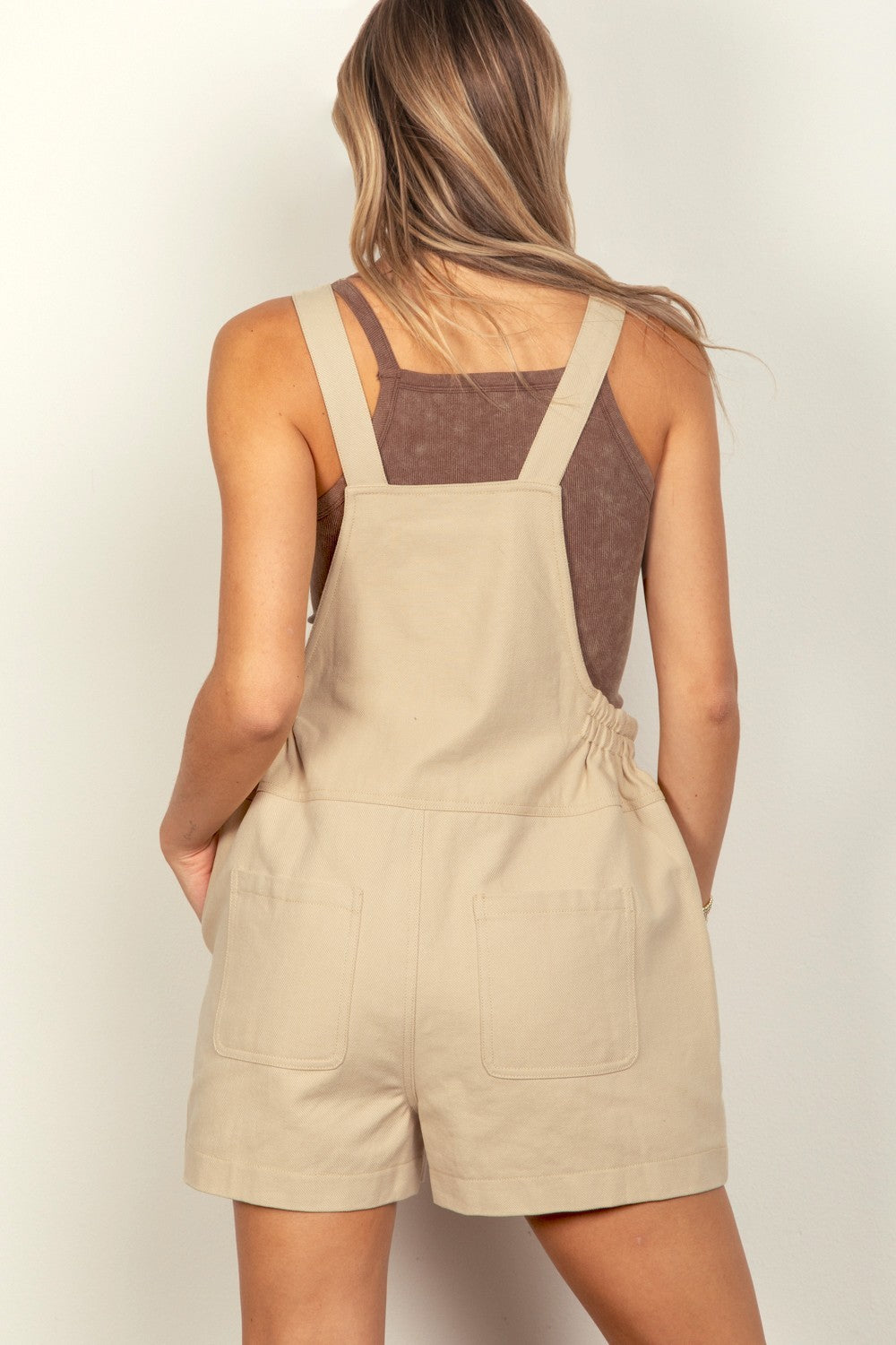 VERY J Adjustable Suspender Overalls with Pockets - Charming Charlie