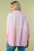 White Birch Full Size Long Sleeve Tie Dye Shirt - Charming Charlie