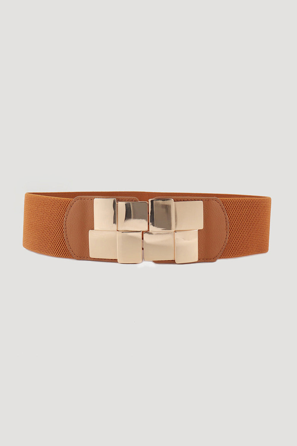 Geometric Buckle Elastic Wide Belt - Charming Charlie
