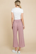 Cotton Bleu by Nu Lab Striped Elastic Waist Wide Leg Pants - Charming Charlie