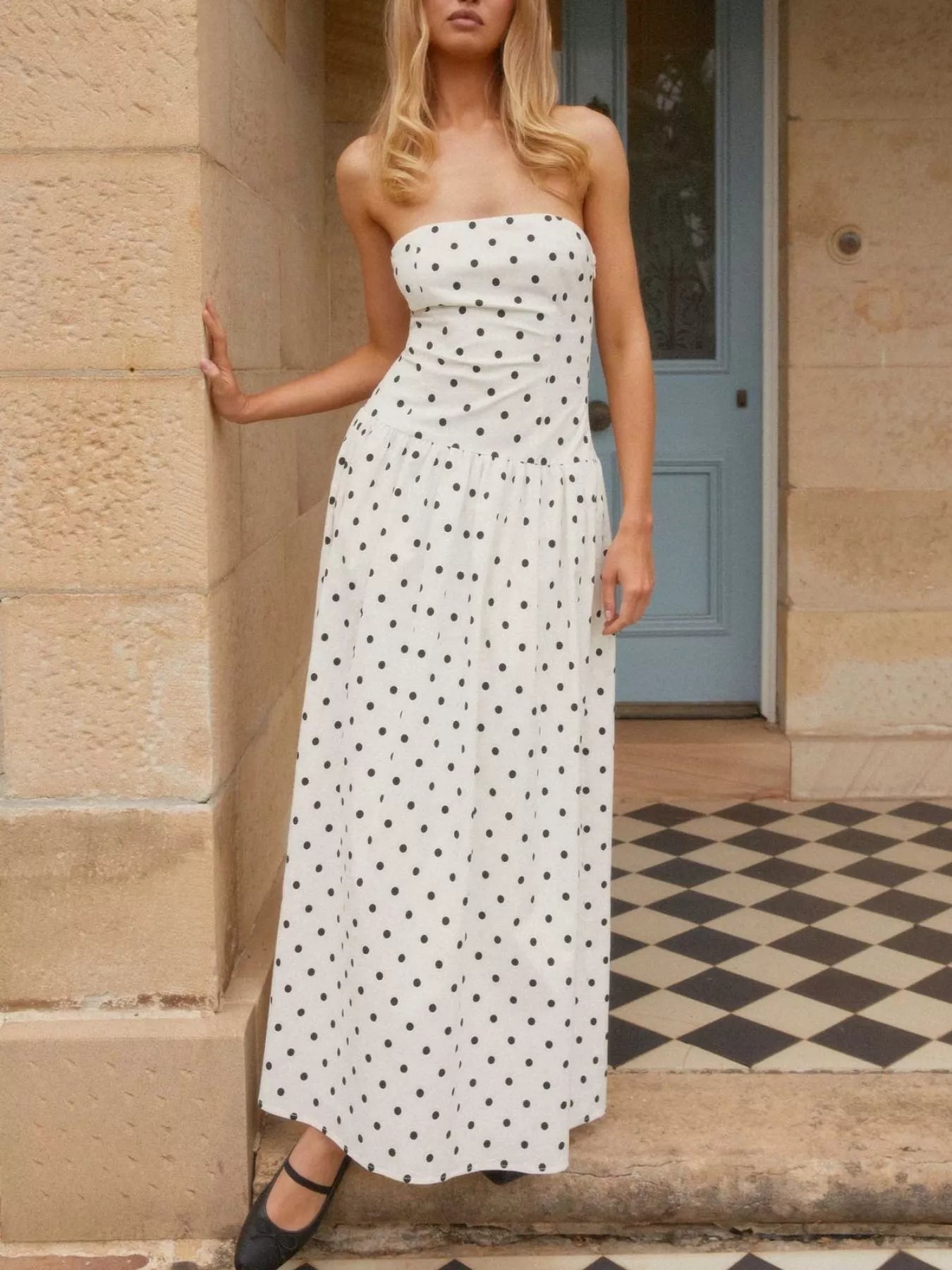Ruched Printed Tube Maxi Dress  Charming Charlie