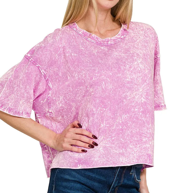 Zenana Acid Crinkle-Washed Oversized T-Shirt – Charming Charlie Zenana Acid Crinkle-Washed Oversized T-Shirt – Charming Charlie
