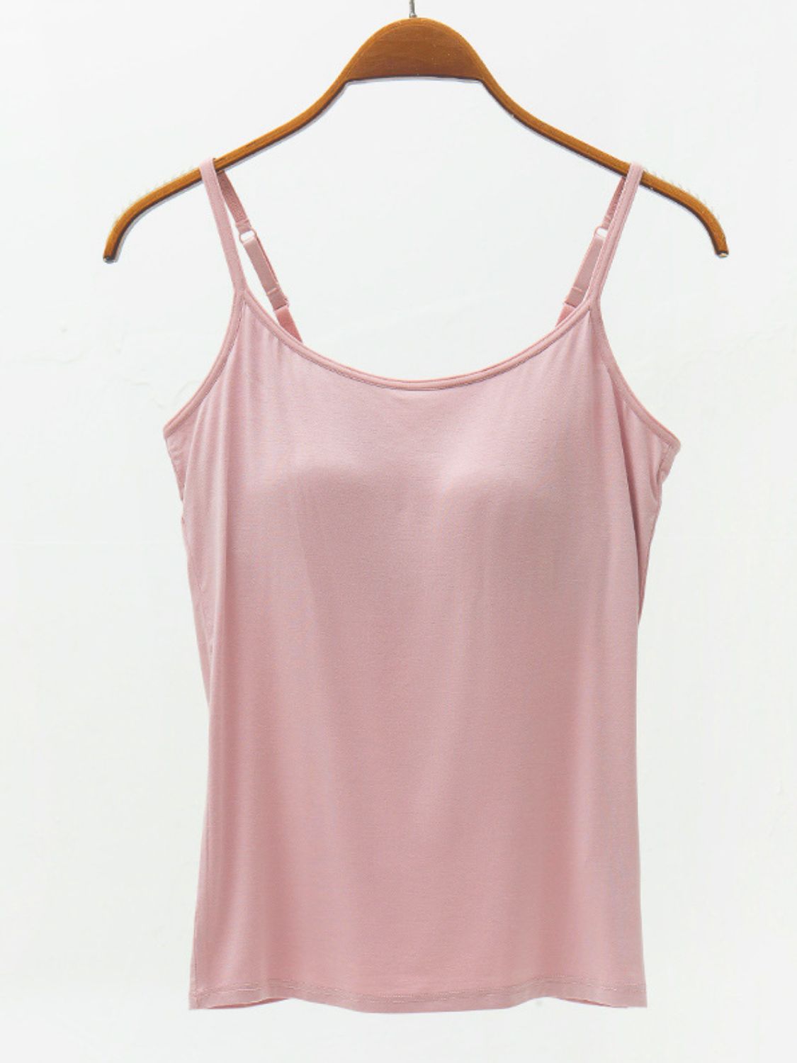 Full Size Adjustable Strap Modal Cami with Bra - Charming Charlie