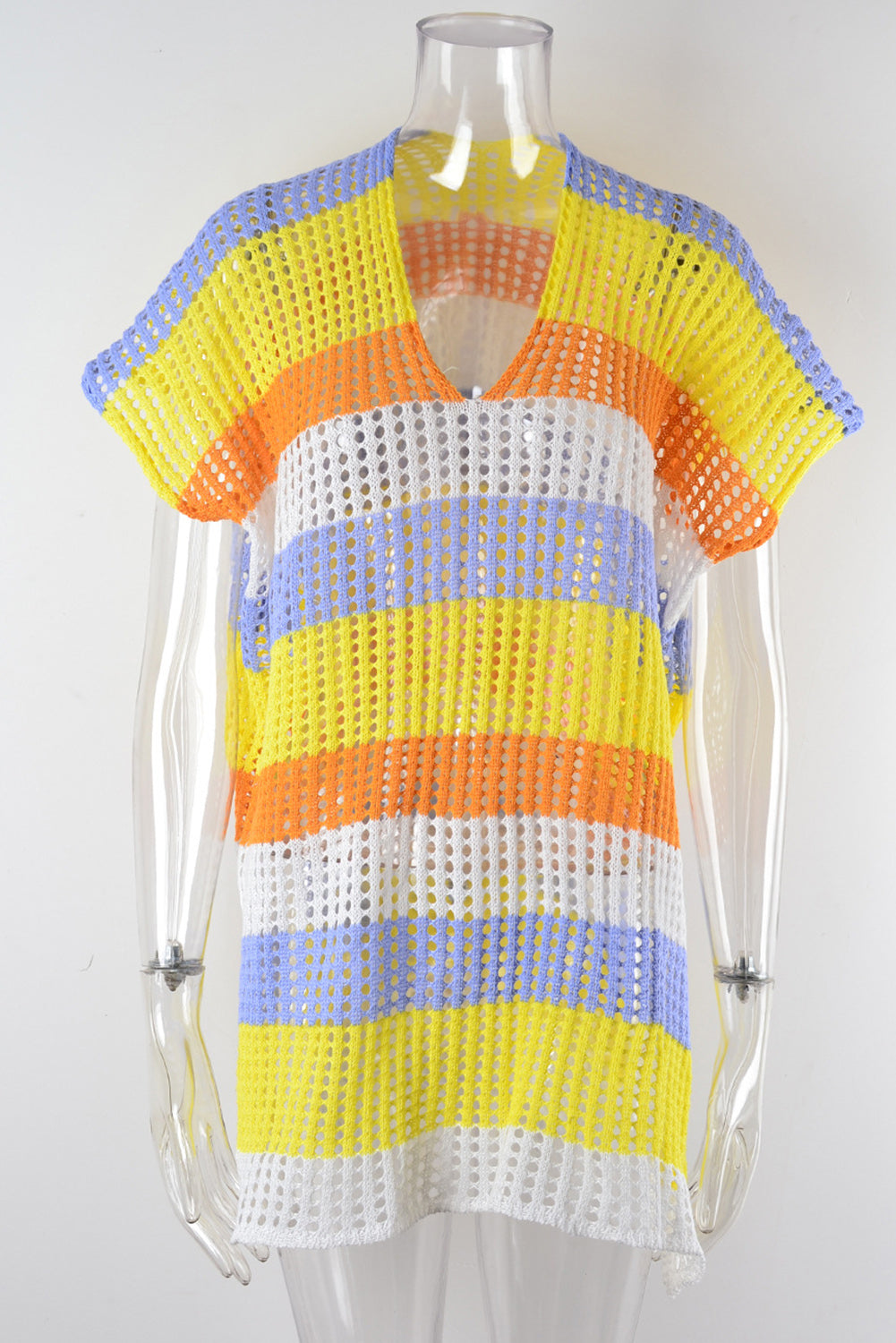 Slit Color Block V-Neck Cover-Up - Charming Charlie