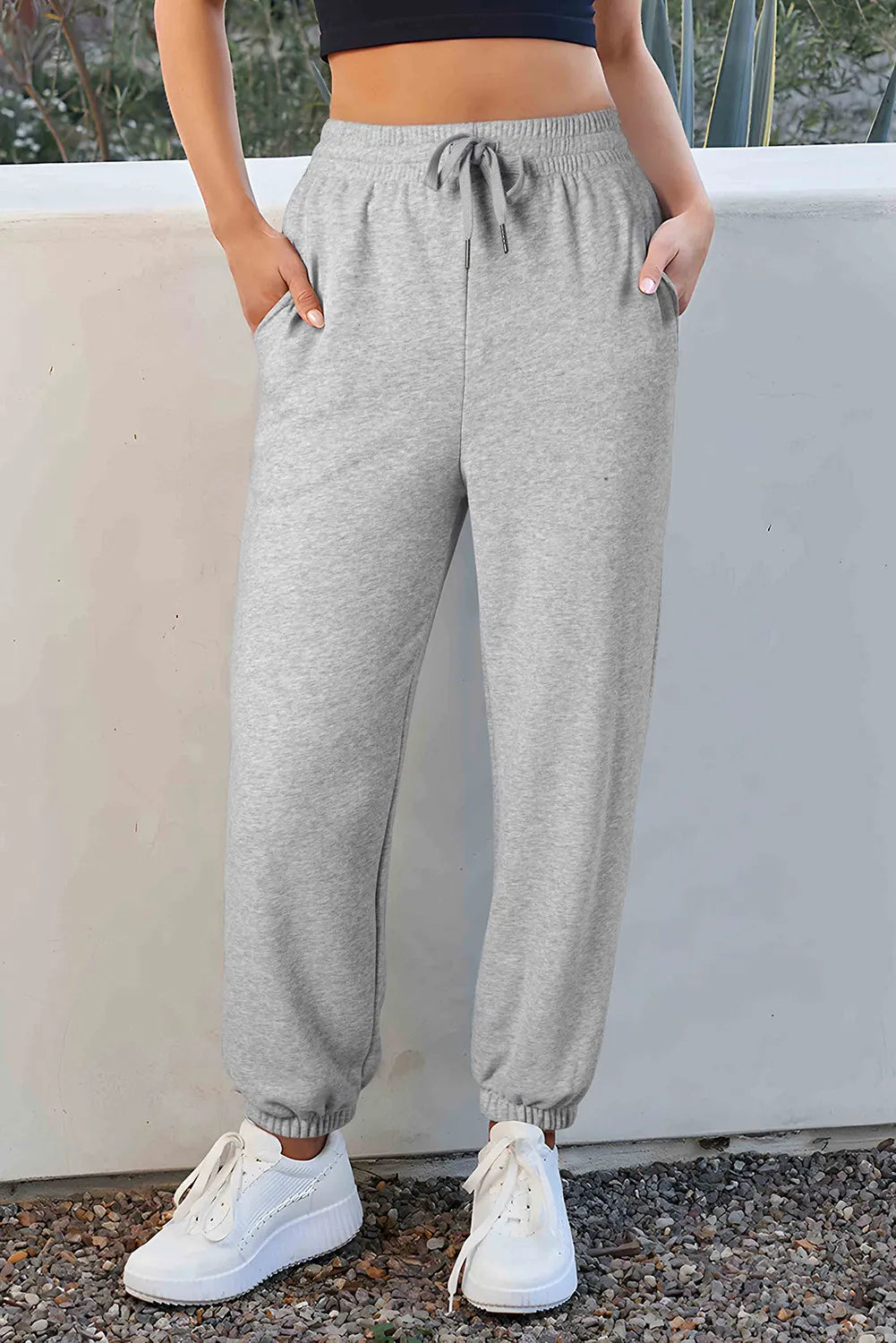 Drawstring Joggers with Pockets - Charming Charlie