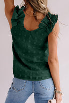 Full Size Swiss Dot V-Neck Tank - Charming Charlie