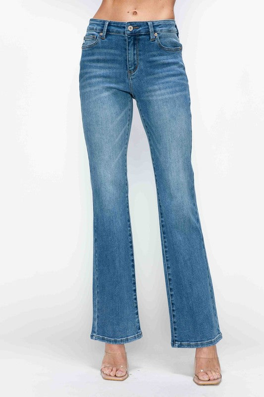 bytos Full Size Cat's Whiskers Mid Rise Bootcut Jeans - Charming Charlie