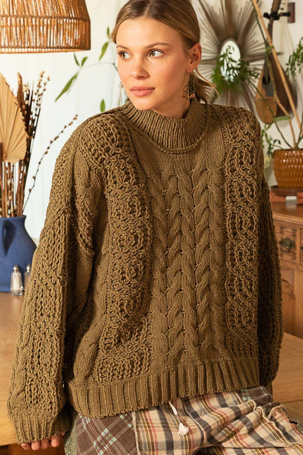 POL Cable Knit cheapest Cardigan