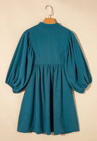 Corduroy Quarter Snap Three-Quarter Sleeve Dress - Charming Charlie