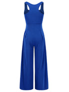 Square Neck Wide Strap Jumpsuit - Charming Charlie