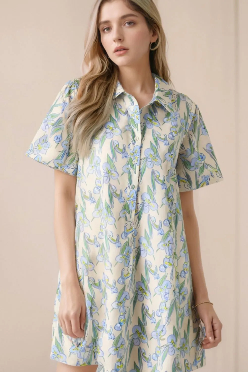 Floral Print Button-Up Shirt Dress – Charming Charlie