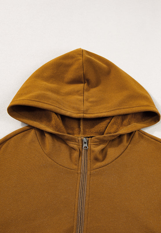 Contrast Half Zip Long Sleeve Hoodie – Charming Charlie