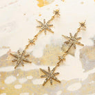Gold Stare RHinestone Linear Earrings - Charming Charlie