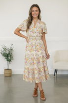 Petals in the Breeze Smocked Midi Dress - Charming Charlie