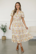 Petals in the Breeze Smocked Midi Dress - Charming Charlie