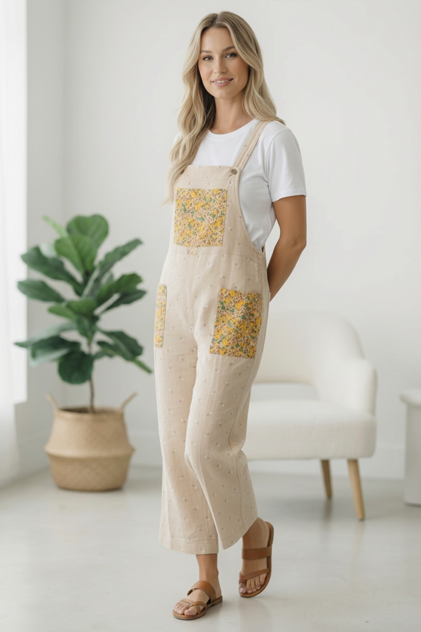 Sunflower Patch Pocket Overalls - Charming Charlie