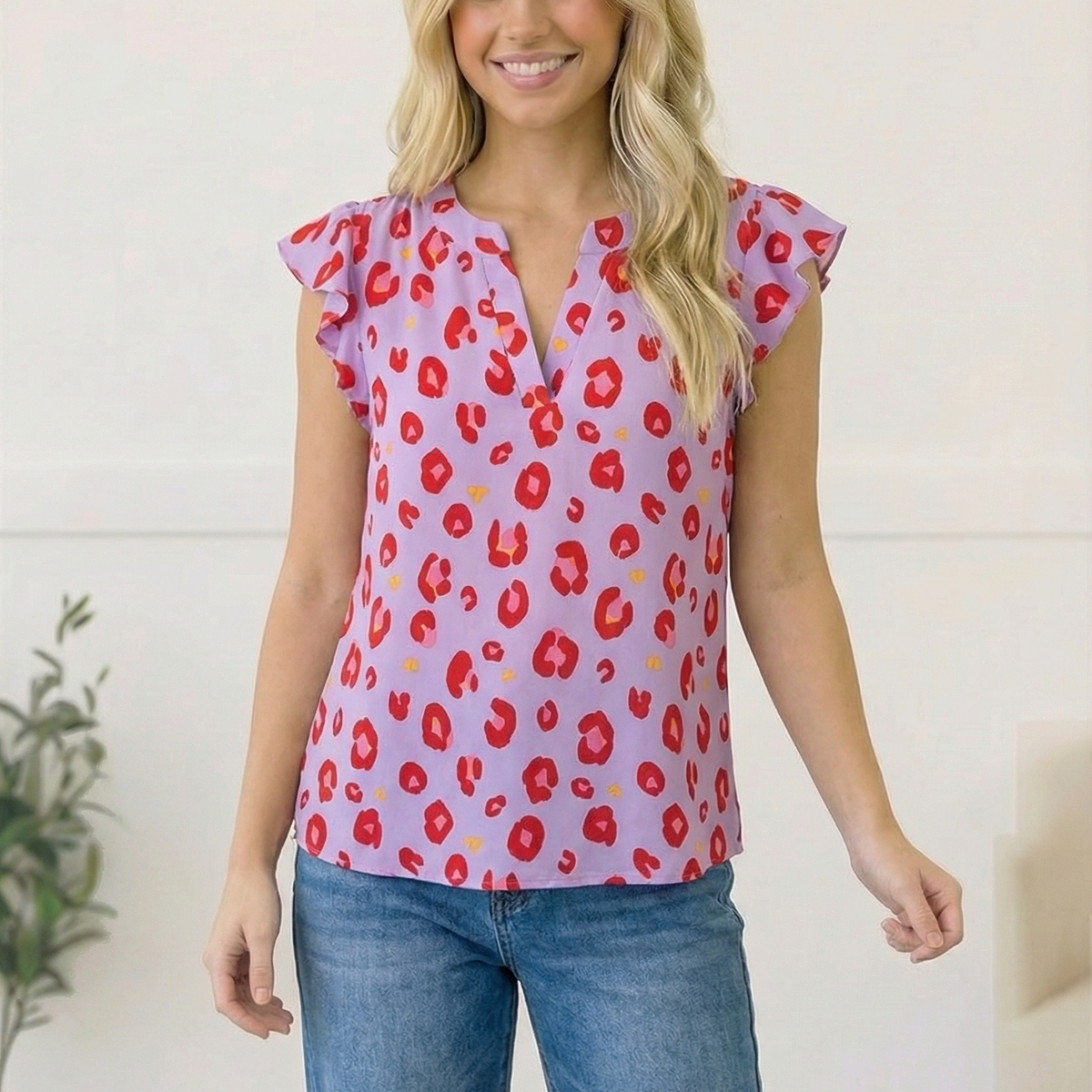 Wild Berry Ruffles Blouse – Charming Charlie