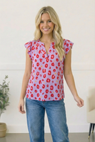 Wild Berry Ruffles Blouse - Charming Charlie