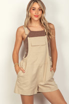 VERY J Adjustable Suspender Overalls with Pockets - Charming Charlie