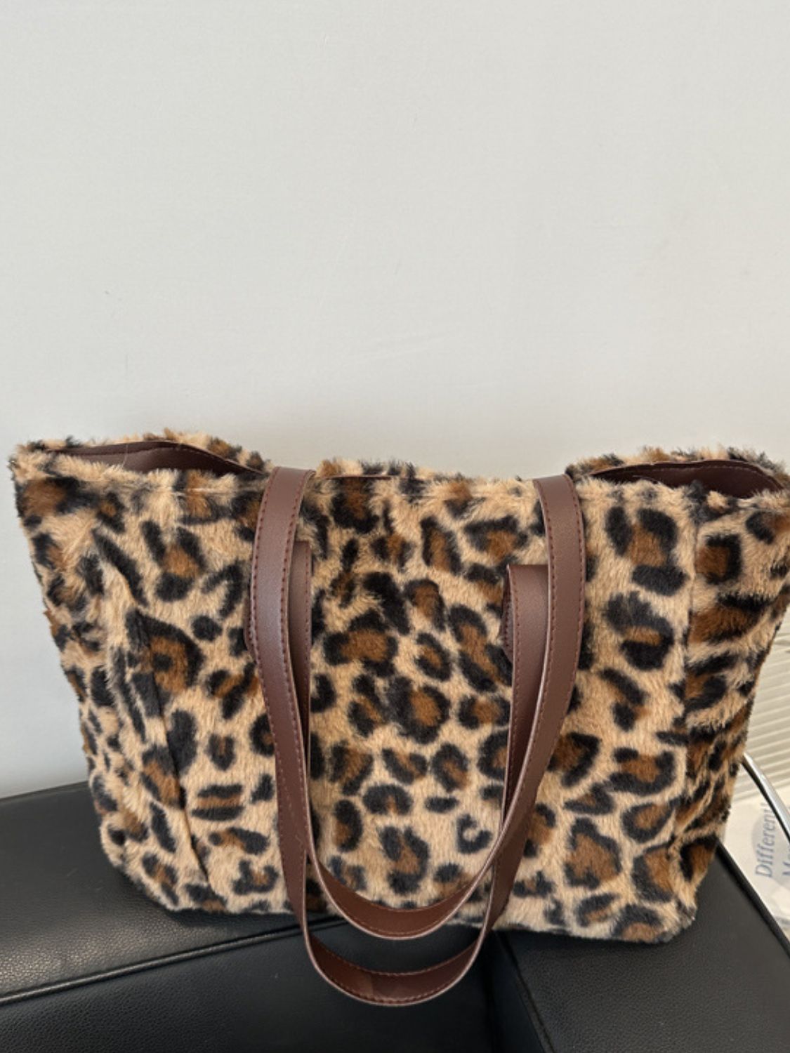 Leopard Fluff Tote Bag - Charming Charlie