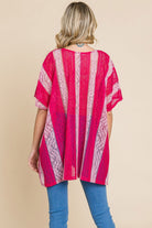 Cotton Bleu by Nu Label V Neck Drop Shoulder Oversize Top - Charming Charlie