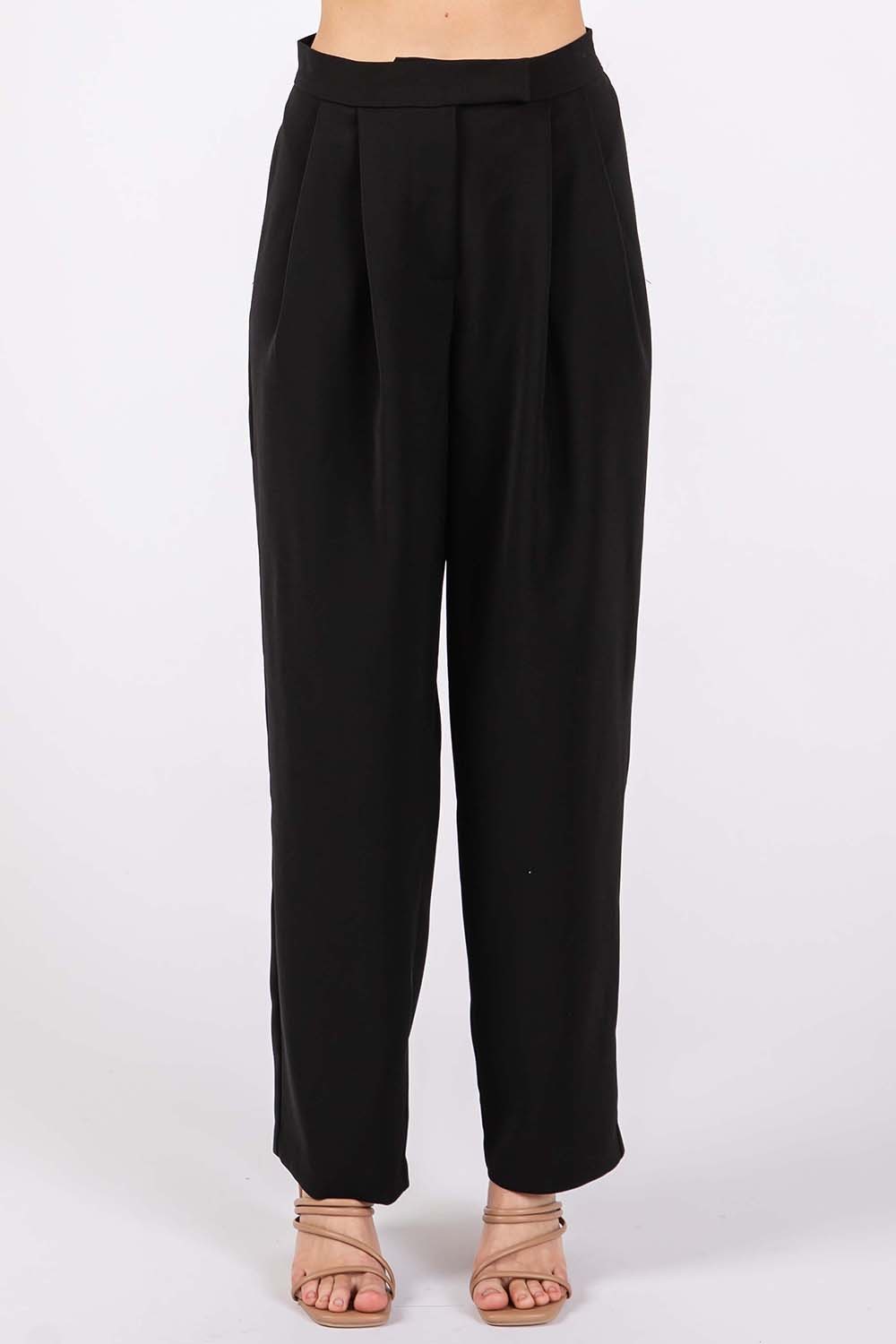 GeeGee High-Waisted Pleated Pants - Charming Charlie