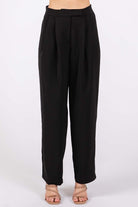 GeeGee High-Waisted Pleated Pants - Charming Charlie