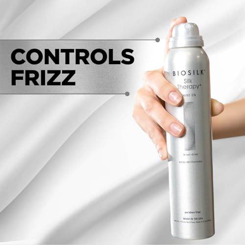 BioSilk Silk Therapy Shine On, Hairspray For Controlling Frizz & Providing Brilliant Shine, Sulfate, Paraben, & Cruelty-Free, 5.3 Oz - Charming Charlie