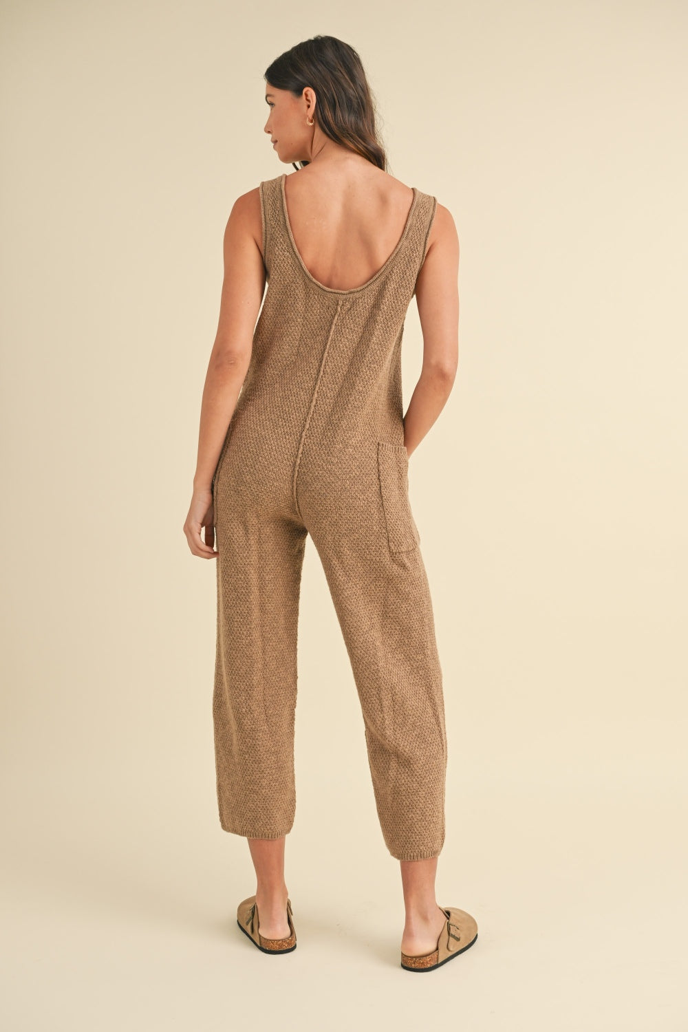 MABLE Sleeveless Knit Crop Jumpsuit with Pockets – Charming Charlie